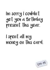 No Money to Buy a Gift - Send Birthday Wishes With an "Expensive" Birthday Card. created by Mr. Incardible