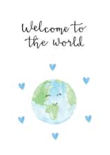 New Baby Card, Welcome to the World, Cute, Happy, Boy, Blue created by Beloved Creations