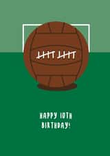 SMART FOOTBALL THEMED 10TH BIRTHDAY CARD created by Sean Cullen