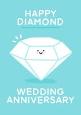 Cute Diamond Wedding Anniversary Card For Significant Other - Happy Diamond created by ItsJessica