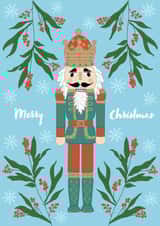 Nutcracker Christmas Greetings Card created by Chloe Penn Illustration