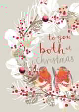 Cute Christmas Card For Couple - Robin Couple - To You Both at Christmas created by Louise Tiler