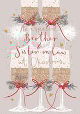 Christmas Card for Brother and Sister-in-Law - Christmas Prosecco Champagne created by Louise Tiler