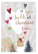 Cute Christmas Card for Couple - Hot Air Balloon - To You Both At Christmas Time created by Louise Tiler