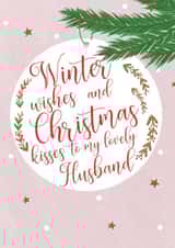 Christmas card for HUSBAND - partner card - loved one Christmas card - winter created by Rainee Collections