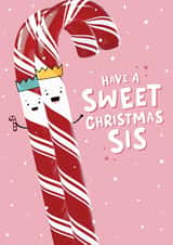 Funny Christmas Card for Sister - Sweet Christmas Pun created by Fliss Muir