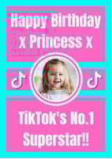 Personalised Photo Card created by Kushty Cards - tiktok daughter Personalised Photo Card 48735