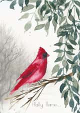 cute watercolour Christmas card created by Silvia Betancourt