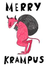 Krampus christmas card created by Happy Stuff Studio