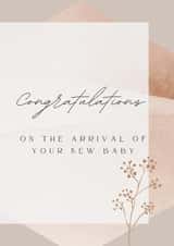 New Baby Congratulations Card - Elegant - Simple - Boho - Beautiful created by Party Planning Committee