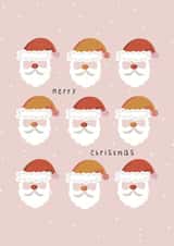 Santa Face Christmas Card created by Bidds and Bobs Illustration