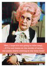 A card for those who still remember the 80s and loved a bit of Mrs Slocambe created by The Graphic Detail