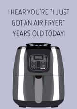 Funny birthday card - air fryer created by @alexcliffyart
