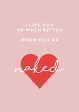 Cheeky Adult Valentine's or Anniversary Card For Significant Other - Naked created by Bumble & Tinks