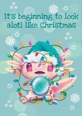 Axolotl Christmas cute decorations created by Bonnita Moaby