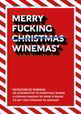 Merry Fucking Winemas Card - Funny Christmas Card created by By Rob Moore
