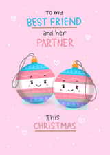 Transexual Best friend and partner baubles created by Blue Kiwi Design