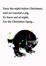 Funny and Geeky Christmas Card for your friends and family - Christmas Squig created by Cooper290