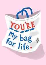 Cute, Funny Valentine - You're My Bag For Life - Value plastic shopping bag created by @AimeeStevens.Design