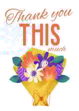 Thank You Card - Flowers - Bouquet created by Party Planning Committee