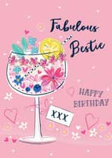 Classic Birthday Card - For Bestie - Glass created by Katie Phythian Design