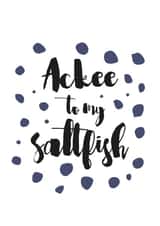 Cute Food Anniversary Card, Ackee to my Saltfish created by New Maroons