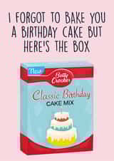 Funny Cake Mix Birthday Card created by Illustrated by Nicole