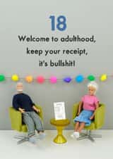 Welcome to Adulthood 18 created by Bold & Bright Cards