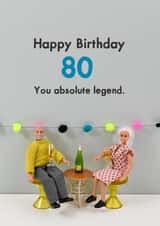 Happy 80th created by Bold & Bright Cards