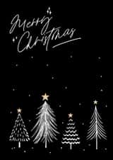 Elegant Christmas Card - Christmas Trees - Merry Christmas created by April Gonzalez