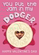 Personalised Valentines Day Photo Card created by Presents Felt - Biscuit Jammie Dodger Valentines Day Personalised Photo Card 12060