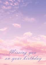 Pretty heavenly birthday card - Pink cloudy sky created by Carly Wootton