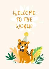 Cute New Baby jungle card. created by Anastasia Ultramarin