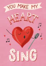 You make my Heart Sing Valentines Card created by Silky Rose Design