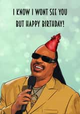 Stevie Wonder Birthday Greetings Card - Motown - I know I won't see you created by Orsum-art