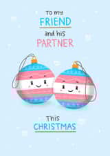 Transexual Friend and partner baubles created by Blue Kiwi Design