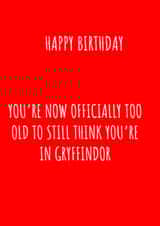 Funny Birthday Card for the Harry Potter Gryffindor fan in all of us! created by Jonesy Cards