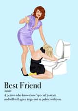 Birthday card - We all need a best friend created by Art by rowley