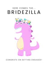 Congratulations on getting engaged card for friends and family created by something witty