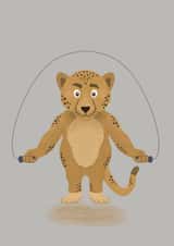 Skipping cheetah fitness fanatic. created by Shannon Flynn