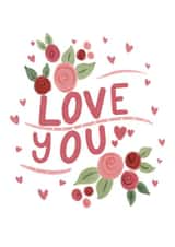 Cute Anniversary / Mother's Day card - Love you card created by Hand Typed Designs