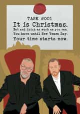 Funny Christmas Card - Taskmaster - Greg Davis created by AbiGoLucky