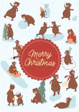 Cute Merry Christmas card for everyone created by Fariza Kartbayeva