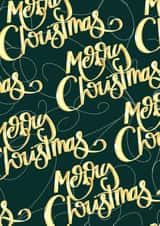 Golden chic Merry Christmas card created by Thetypographicstudio