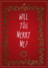 classic Christmas and proposal card  for girlfriend and boyfriend created by omar elmoudden
