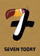 KIDS AGE 7 TOUCAN BIRTHDAY CARD created by TACHE