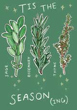 A Nature and Seasonal themed Christmas Card - 'Tis The Season (ing)' created by ROSE + DAFF