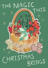 Foraging and Nature themed Christmas card - 'The Magic this Christmas Brings' created by ROSE + DAFF