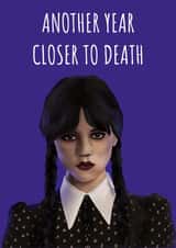 Funny Wednesday Addams Birthday Card created by Rock & Rose Creative