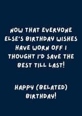 Happy belated birthday card created by original fox designs